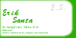 erik santa business card